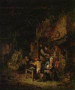 Adriaen van ostade Peasant family at home oil painting reproduction